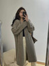 旻胜长款针织衫女开衫外套毛衣女秋冬季新款慵懒风宽松显瘦显高大衣 绿卡色【实物颜色偏深】 均码【85-120斤】 实拍图