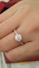 钻途莫桑钻戒1克拉银六芒星开口刻字求婚结婚戒指送女友情人节礼物 50分六芒星钻戒-闭口（8-20号） 实拍图