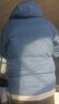 左斯客棉衣男2024冬季潮款男士韩版修身连帽学生外套时尚大码加厚棉服 蓝色 4XL 实拍图