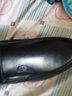 老人头男鞋正装皮鞋男士商务透气圆头套脚有跟款头层牛皮德比鞋 黑色 42 实拍图