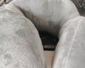 北思科 U型枕护颈枕汽车午休午睡枕抱枕飞机旅行办公室头枕 随意折叠可做靠垫多用途 浅灰色 实拍图