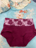 莫代尔女士内裤女高腰收腹提臀纯棉无痕抗菌透气大码女式三角内裤短裤头 1566酒红 XL (170/100) 实拍图