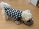 MUJI双层纱织 宠物衬衫 宠物用品 宠物家居服小型犬适用 藏青色格纹 M 实拍图