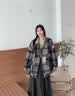 宾迪肯（BINDIKEN）夹克外套男春秋羊羔毛棉服加绒加厚秋冬季小香风宽松格子棉衣潮牌 M199黑色（羊羔毛加厚） L （125-145斤） 实拍图