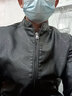 罗蒙父亲节礼物夹克男士春秋季夹克新款皮夹克纯色商务中青年春秋 黑色（加绒款） XL （120斤-140斤） 实拍图