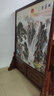 明丽缘中式实木屏风客厅隔断酒店遮挡公司办公室定制屏风双面座屏山水画 尺寸高180宽140cm 实拍图