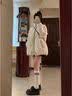 紫蒙羽绒棉服女2025新款学生冬季衣服高中初中女生棉衣外套羽棉袄绒服 韩版加厚米白色 均码 （可备注码数） 实拍图
