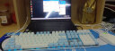 达尔优 EK815机械键盘鼠标套装键鼠两件套电竞游戏网咖发光有线USB台式笔记本电脑cf家用办公吃鸡 108键白蓝【黑轴】+LM113白色 实拍图
