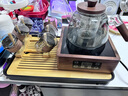 正扬电陶炉煮茶器胡桃木电茶炉玻璃泡茶蒸煮烧水壶功夫茶具套装家用小 胡经典手执如意六竹环+架长琴黑 实拍图