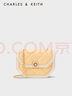 CHARLES&KEITH菱格链条单肩斜挎包信封包包女包生日礼物新年礼物CK2-20671406 Yellow黄色 S 实拍图