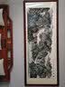 尚得堂 手绘国画山水画客厅装饰画办公室挂画风景画靠山图水墨源远流长 圆角棕色 装裱218*88（推荐） 实拍图