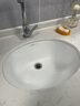 箭牌（ARROW）陶瓷台下盆洗手盆嵌入式水盆卫生间台盆面盆小尺寸洗脸盆单盆 N款含枪灰冷热龙头套餐 实拍图