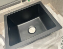 欧琳（OULIN） 黑色石英石水槽单槽厨房洗菜盆单槽台下盆颜值水吧台水槽GS112 配7121-13抽拉水龙头预计3.25发 晒单实拍图