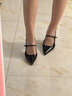 天丂高跟鞋女鞋黑色性感尖头2025年新款细跟凉鞋春夏小众设计百搭单鞋 黑色6cm 37码 脚宽建议拍大一码 实拍图