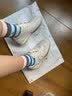 接吻猫KISSCAT新款芭蕾德训鞋款百搭平底阿甘休闲运动女鞋 [经典款]米白色 40 实拍图