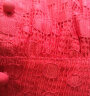 颜域女装蕾丝连衣裙秋季新款收腰无袖中长款V领白色气质仙女裙子 红色 S/36 实拍图