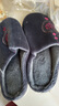 回力棉拖鞋男秋冬季灯芯绒居家鞋女中国风防滑家用情侣款加绒保暖拖鞋 灰色 44-45 【标准码】 实拍图