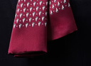 海派印象纯桑蚕丝高档男士丝巾真丝围巾秋冬季英伦长条西装寸衫商务男丝巾 起航风帆-暗红 实拍图