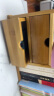 安尔雅 桌面书架桌上置物架简易收纳书立架楠竹学生小书本架伸缩双抽款 实拍图