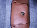 君子陶陶手机真皮腰包袋穿腰带套中老年人牛皮零钱工地干活挂腰 圆鸡眼按扣枣红色(17*11厘米) 实拍图