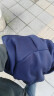 左斯客中长款风大衣男士加绒加厚夹克外套秋冬季学生男连帽大衣加肥大码 藏青色 XL 实拍图