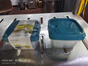茶花（CHAHUA）塑料冰箱保鲜盒家用冷冻水果蔬菜专用收纳盒食品级冰箱收纳盒 蓝色3个装-780ML正方形 实拍图