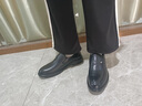 富贵鸟男鞋夏季皮鞋男商务休闲鞋男真皮正装鞋男头层牛皮套脚爸爸鞋子男 黑色F882210145 40 实拍图