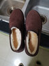 回力男鞋棉鞋男情侣一脚蹬加绒保暖豆豆鞋冬季老北京布鞋靴雪地休闲鞋 棕色 35 实拍图