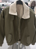 森马（Semir）羽绒服女中长款大毛领连帽显瘦2024冬新款工装风防风保暖外套 黄色调（白鸭绒）00333 M 实拍图