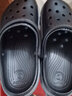鲨鹈鹕洞洞鞋男士大码拖鞋防滑室外迪特沙滩鞋女透气包头休闲凉鞋男 迪特黑灰色 39 实拍图
