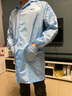 利来俏（LILAIQIAO）静电衣无尘大褂长款工作服车间食品厂男女防尘衣静电参观服防尘服 蓝色纽扣大褂 不含帽 M 实拍图