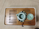 林盛 陶瓷旅行茶具简约家用功夫泡茶壶茶杯便携式旅游包车载竹茶盘 15件套知足常乐西施壶橙色皮包 实拍图