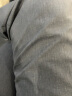 GMGN（亚麻系）高端亚麻冰丝夏季超薄款棉麻男士休闲裤直筒宽松运动男裤子松紧腰系绳 蓝灰（P0038亚麻） XL（140斤-155斤穿） 晒单实拍图