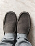 红青百年老北京布鞋男灯芯绒夏季透气豆豆鞋防滑软底工作鞋软底轻便开车鞋 灰色 39 实拍图