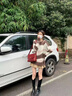 风采兔 毛衣女2024秋冬新款美拉德渐变条纹胖mm显瘦软糯水貂绒针织衫潮 图片色 均码 实拍图