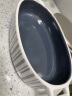 苏氏陶瓷（SUSHI CERAMICS）烤盘家用芝士焗饭盘烤箱专用烘焙用具条纹椭圆小号双柄陶瓷烤盘9英寸 晒单实拍图