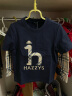 哈吉斯（HAZZYS）品牌童装男童圆领衫春新品弹力复古拼接简约经典圆领衫 藏蓝 105 晒单实拍图