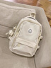 爱情海双肩包女大学生轻便书包时尚休闲大容量背包初中减负旅行包电脑包 【白色】轻便轻奢百搭ins帆布 出游运动笔记本通勤简约高颜值 实拍图