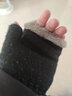 笙格儿 手套男冬季半指骑行保暖漏指韩版针织毛线手套棉男士秋冬天写字户外加绒加厚防寒 黑色 均码有弹性 实拍图