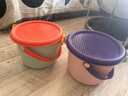 小帮手可爱玩具收纳桶儿童卡通手提宝宝幼儿积木整理小箱子零食盒筐神器 紫橙大号混装（不含积木） 实拍图