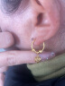 ZSK珠宝黄金耳环水仙花足金耳饰耳坠女送妈妈（工费40）母亲节礼物 3.61克 一对 实拍图