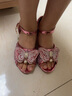 森葩女童凉鞋2023新款公主鞋中大童学生表演鞋走秀水晶鞋儿童亮片高跟 粉色 30码(内长19.5cm) 实拍图