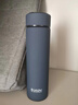 富光悠乐大容量车载便携保温水杯企业定制男女士商务办公室用过滤泡茶杯子刻字500ml 磨砂墨蓝500ML(316内胆) 实拍图