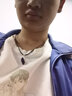 玖长时【星空石】999纯银男士银项链星空足银吊坠潮流生日礼物送男友 配手编可调节长度蜡绳 999足银吊坠 实拍图