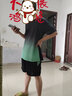 步锐特运动套装男夏季跑步健身服冰丝速干短袖羽毛球服篮球短裤速干衣 绿色套装 XL（推荐体重110-130斤） 实拍图