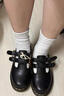 马丁（DR.MARTENS）8065 Mary Jane芭蕾夏舒适光面皮浅口皮鞋玛丽珍鞋 黑色 36 实拍图
