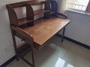 风叶青青北欧实木书桌椅套装家用中学生学习桌课桌可升降写字台卧室电脑桌 胡桃色（单桌） 124cm*60cm*75cm双抽屉 实拍图