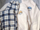 俞兆林珊瑚绒睡衣男女秋冬季日系文艺格子情侣法兰绒家居服加绒加厚 实拍图
