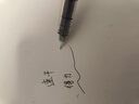 得力（deli） 透明速干直液式走珠笔学生中性笔黑色碳素水性签字考试用笔0.5mm全针管快干签字红笔 速干5支-黑色 实拍图