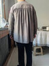 无印良品 MUJI 女式 新疆棉法兰绒 束腰长上衣 29AC730 深咖啡色 XS-S 实拍图